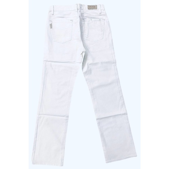 Paige Men's JRG Straight Leg Relaxed Fit Stretch Premium Denim Jeans in White - Picture 3 of 8